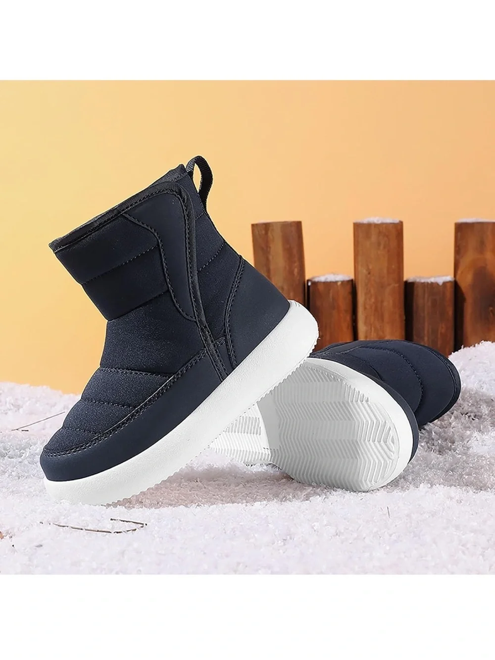 Kids Winter Boot - Navy Blue Slip-On 7 1234/1